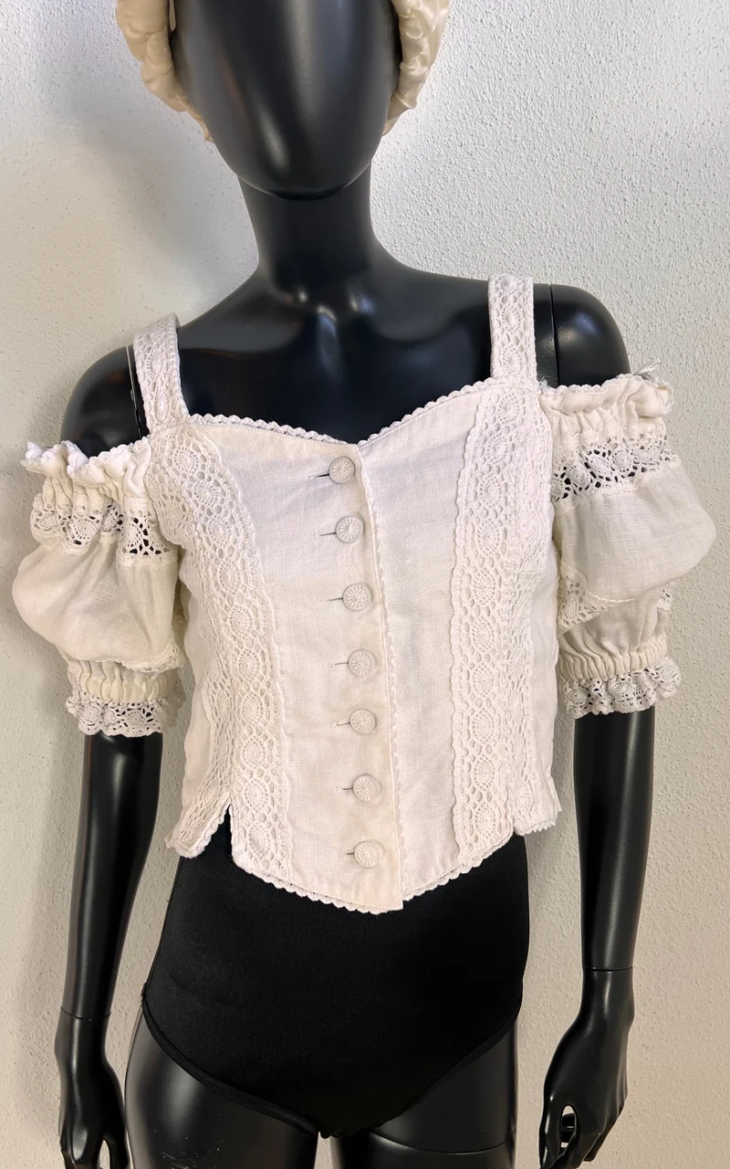 Vintage Lace Crop Blouse