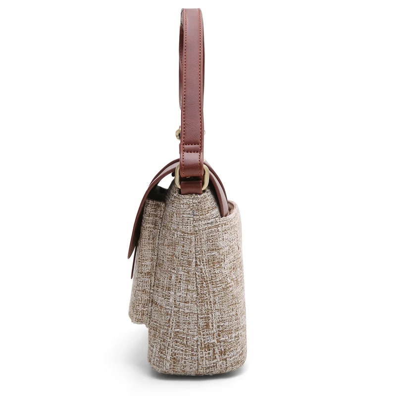 ECOSUSI Vegan Leder und Canvas Handtasche