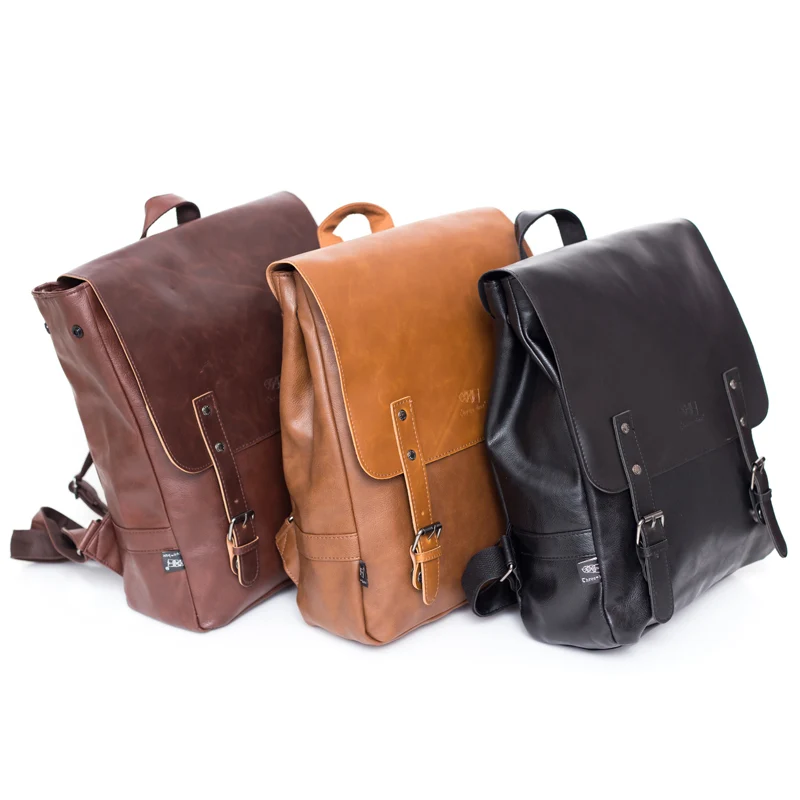 DREI BOX Vegan Leder Dual Strap Rucksack