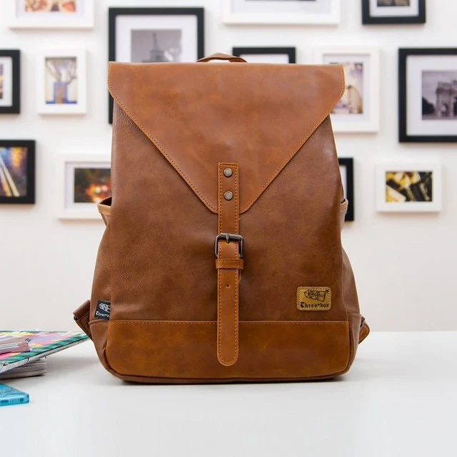 THREE BOX Veganer Lederrucksack
