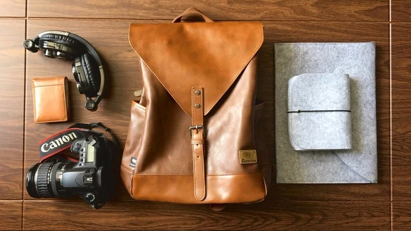 THREE BOX Veganer Lederrucksack