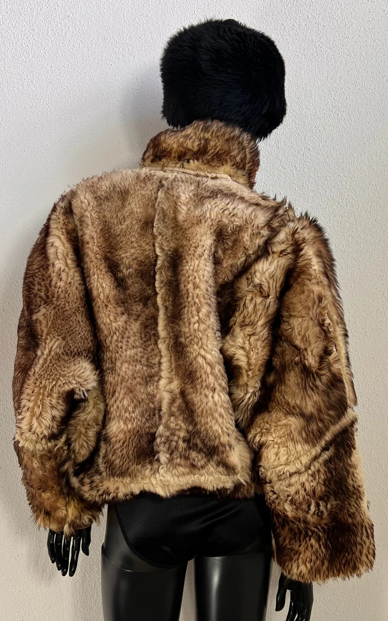 Reworked Curly Lamb Shearling Jacket