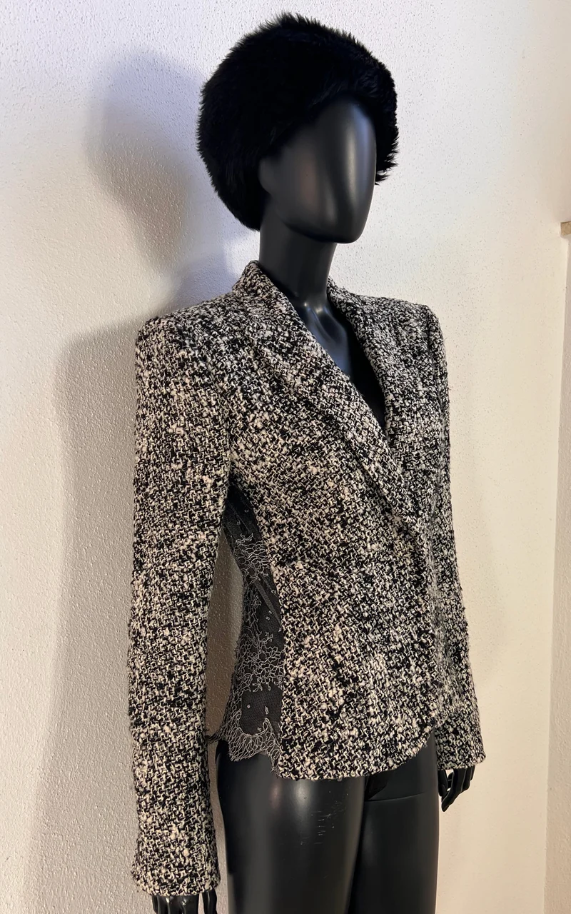 Gianfranco Ferré Wool & Silk Cut-Out Lace Blazer