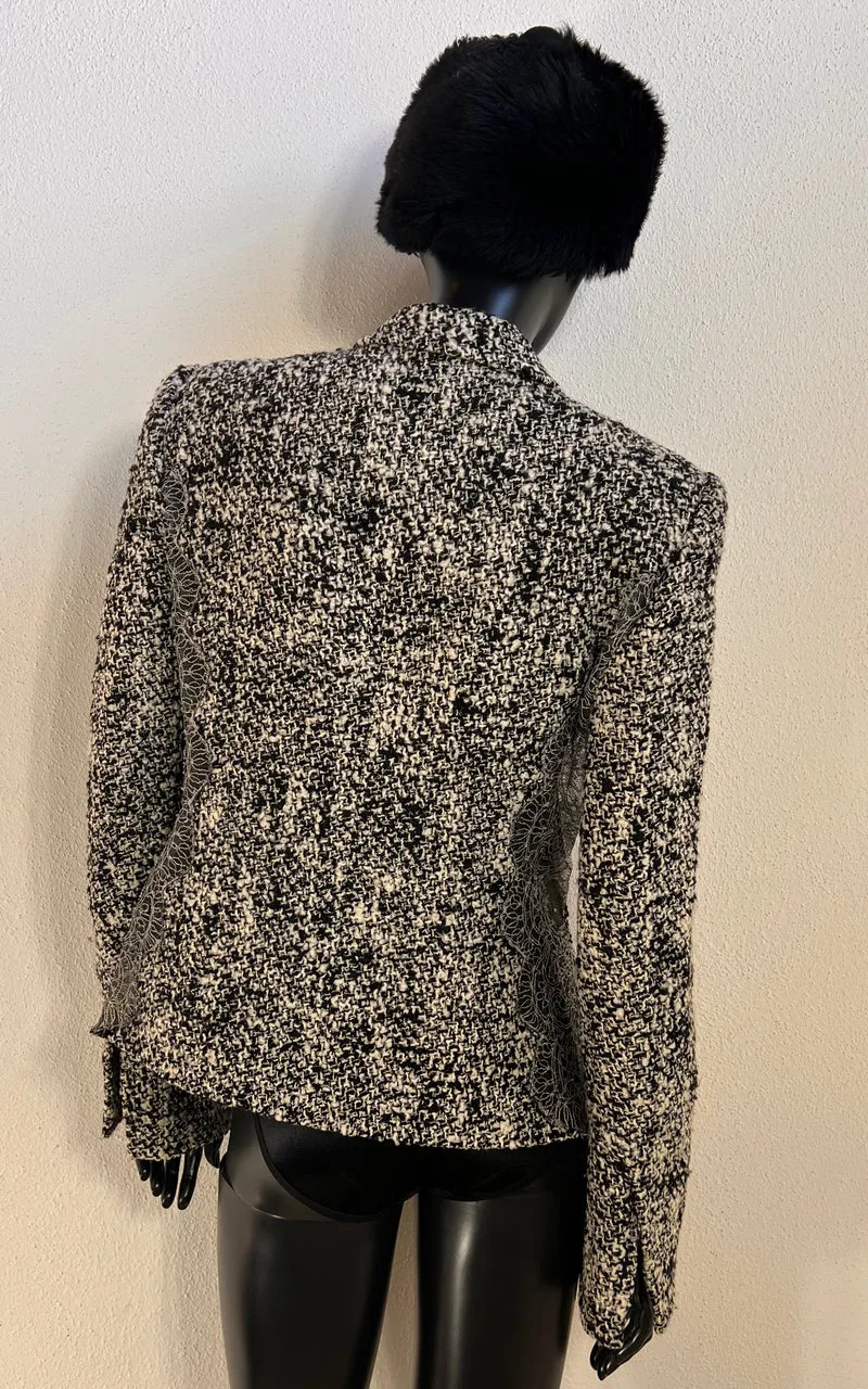 Gianfranco Ferré Wool & Silk Cut-Out Lace Blazer