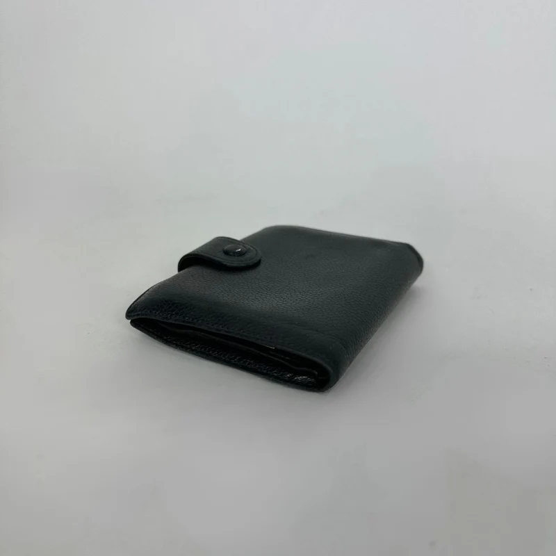 Chanel Zeitlose CC French Wallet aus schwarzem Kaviarleder