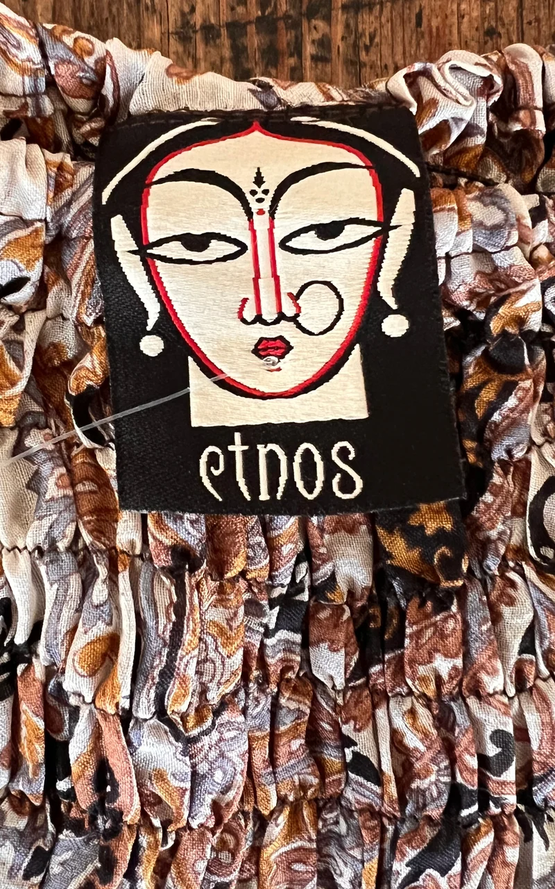 Etnos Recycled Sari Silk Paisley Balloon Trousers