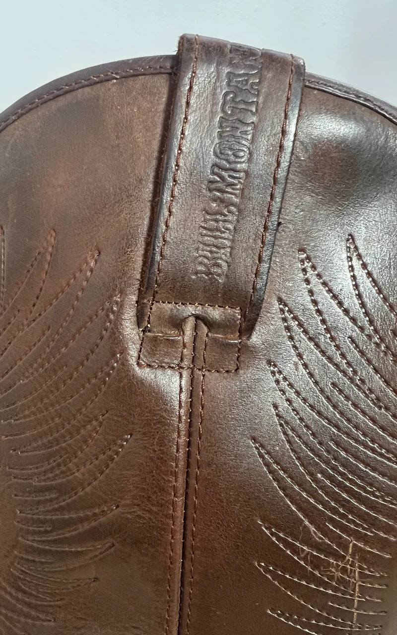 Vintage MENS Bill Montana Brown Leather Cowboy Boots – 43