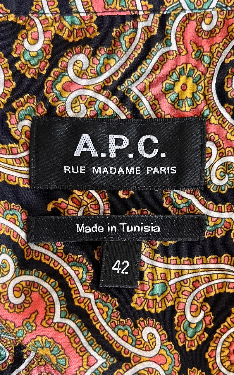 A.P.C. Silk Paisley Shirt Dress