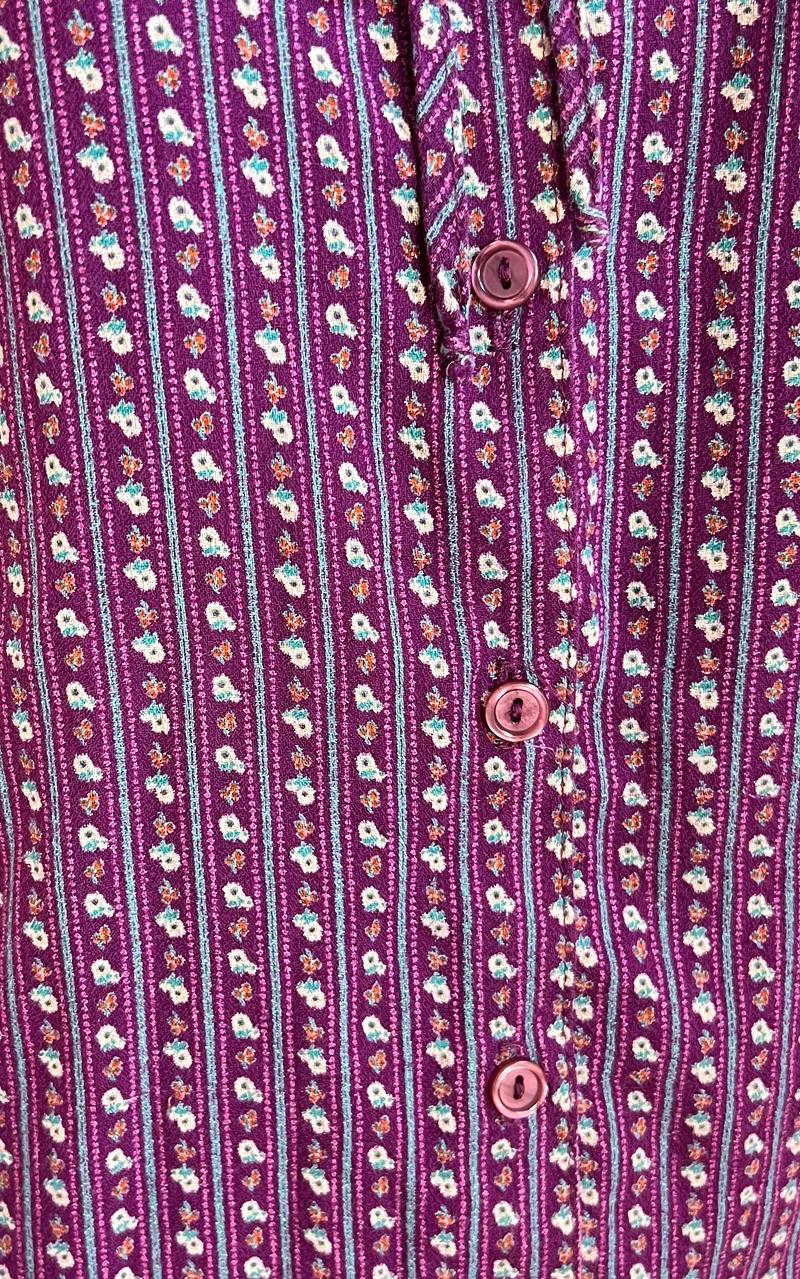 Vintage 70s Little Flower Prairie Blouse