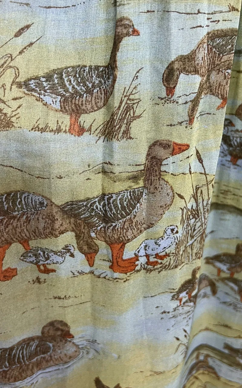 Vintage County Line Ducks Maxi Skirt