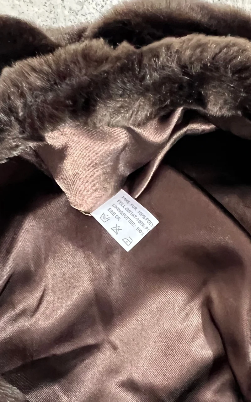 Vintage Brown Faux Fur Sculptural Hat