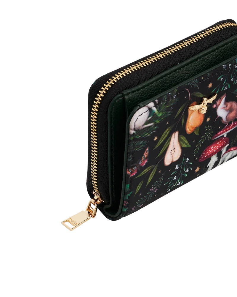 Niva Print Small Purse in Green