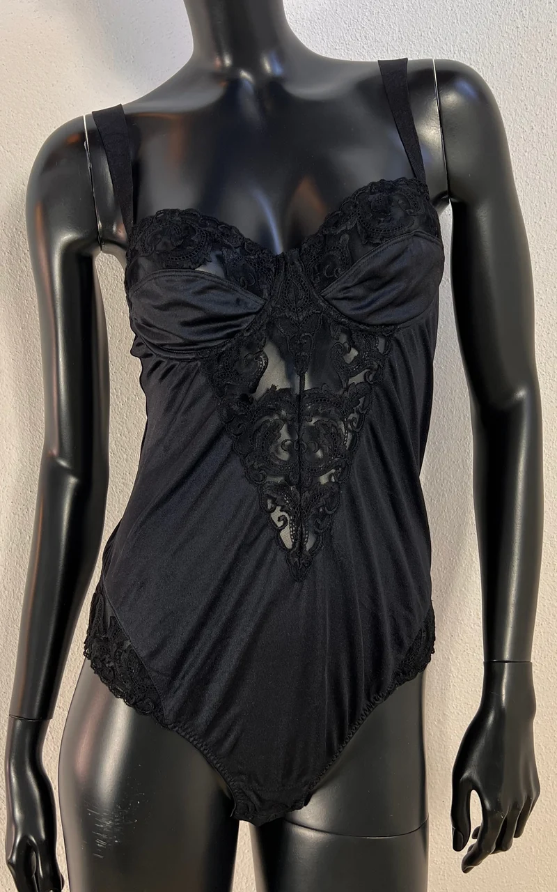 Vintage Escada Black Lace Bodysuit