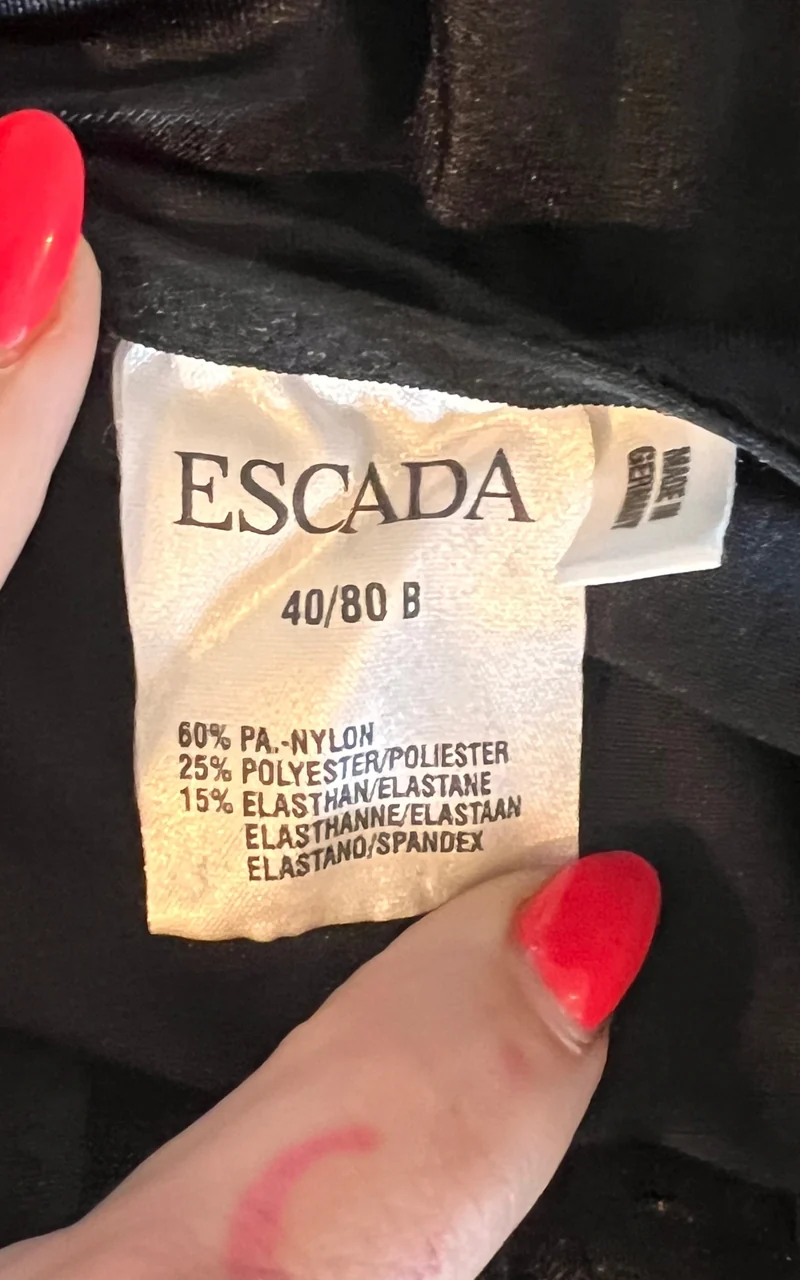 Vintage Escada Black Lace Bodysuit