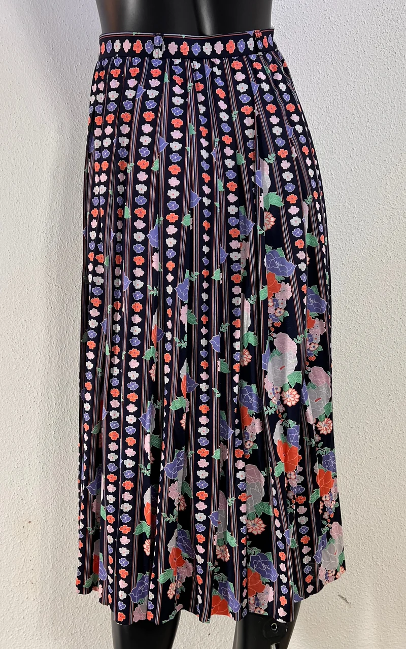 Vintage 70s Bleyle Pleated Flower Skirt