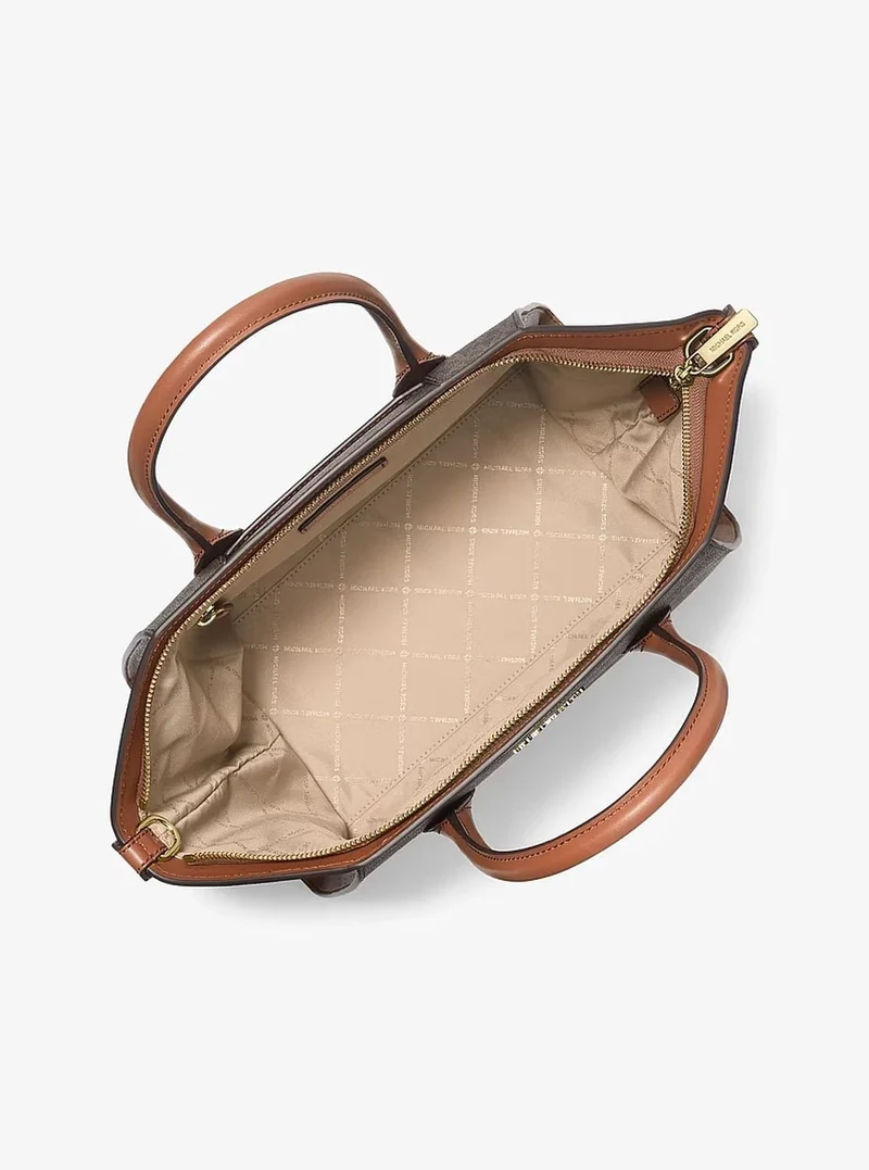 Michael Kors Tasche Damen Avril Large Signature Logo Satchel Braun 35F4G4VS3B-BROWN