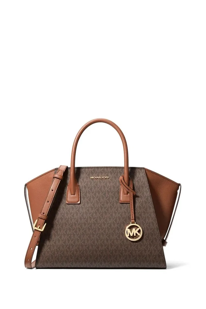 Michael Kors Tasche Damen Avril Large Signature Logo Satchel Braun 35F4G4VS3B-BROWN
