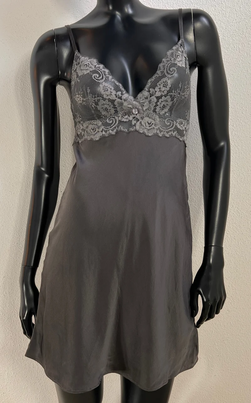 Intimissimi Silk Lace Mini Slip Dress