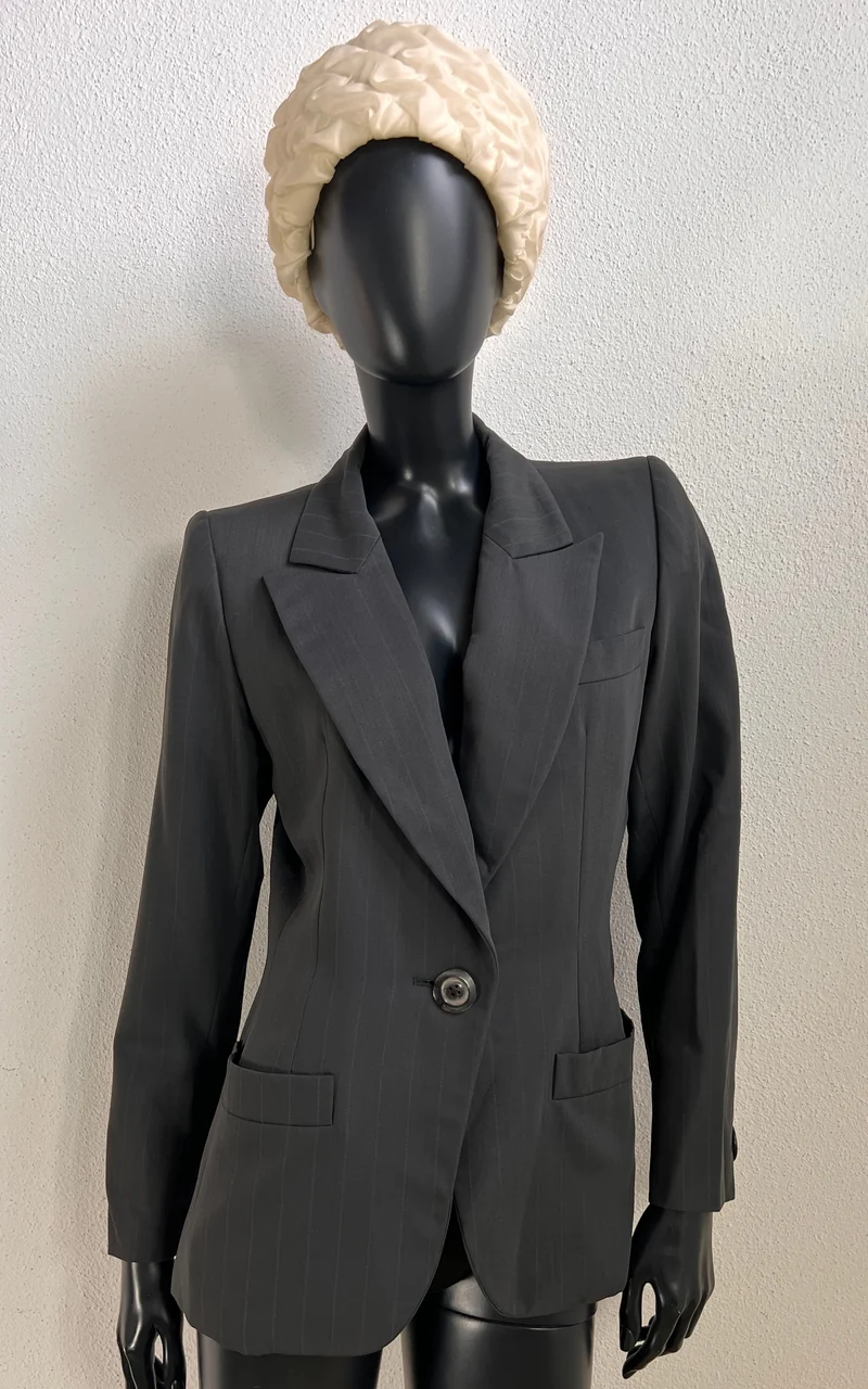 Vintage Yves Saint Laurent Rive Gauche Pinstripe Wool Blazer