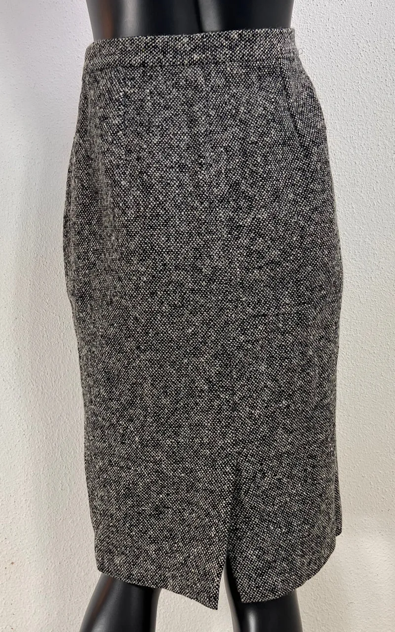 Prada Virgin Wool Tweed Pencil Skirt