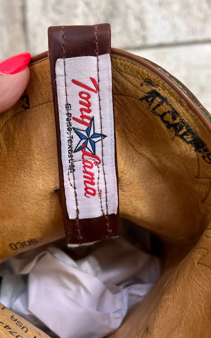 Vintage Tony Lama Two-Tone Leather Cowboy Boots 39 – Made in USA