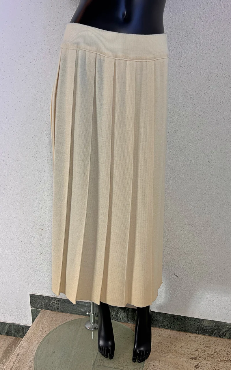 Vintage Rodier Paris Pleated Knit Skirt