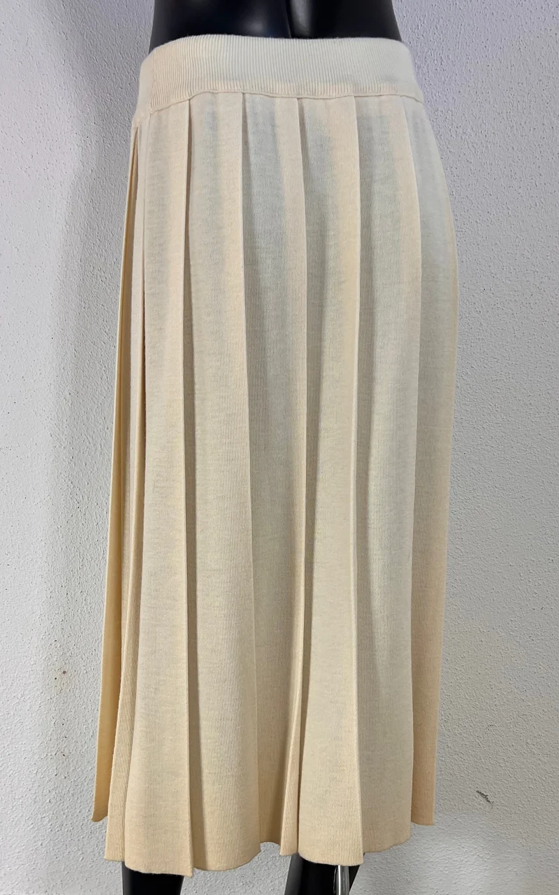 Vintage Rodier Paris Pleated Knit Skirt