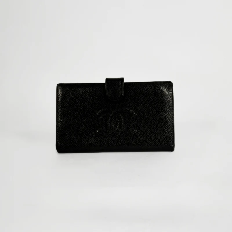 Chanel Geldbörse groß Caviar