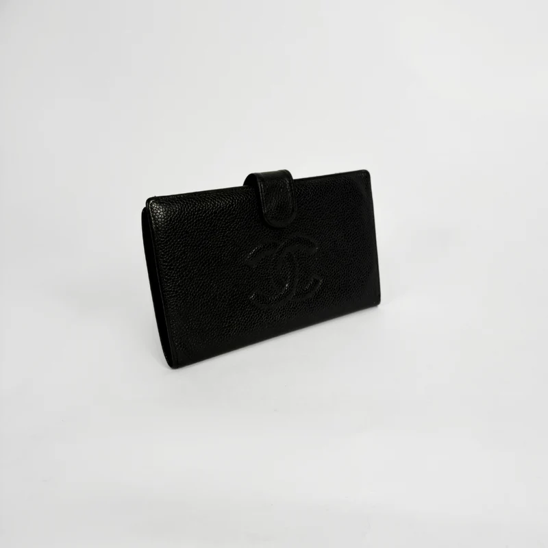 Chanel Geldbörse groß Caviar