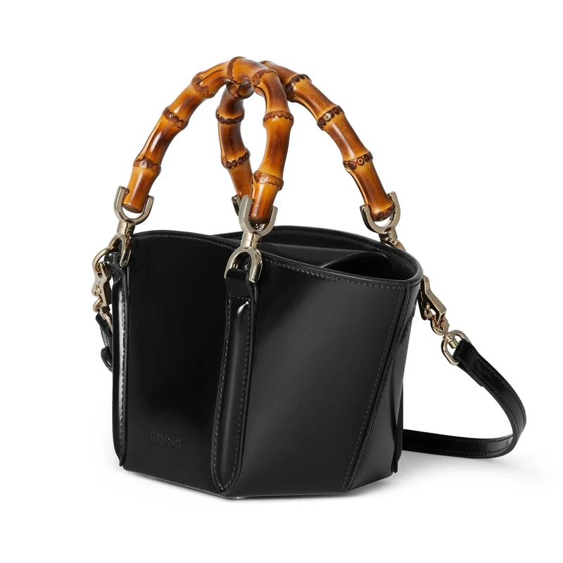Gucci Handtasche Damen Bamboo Basket Schwarz 805832 AADVW 1000