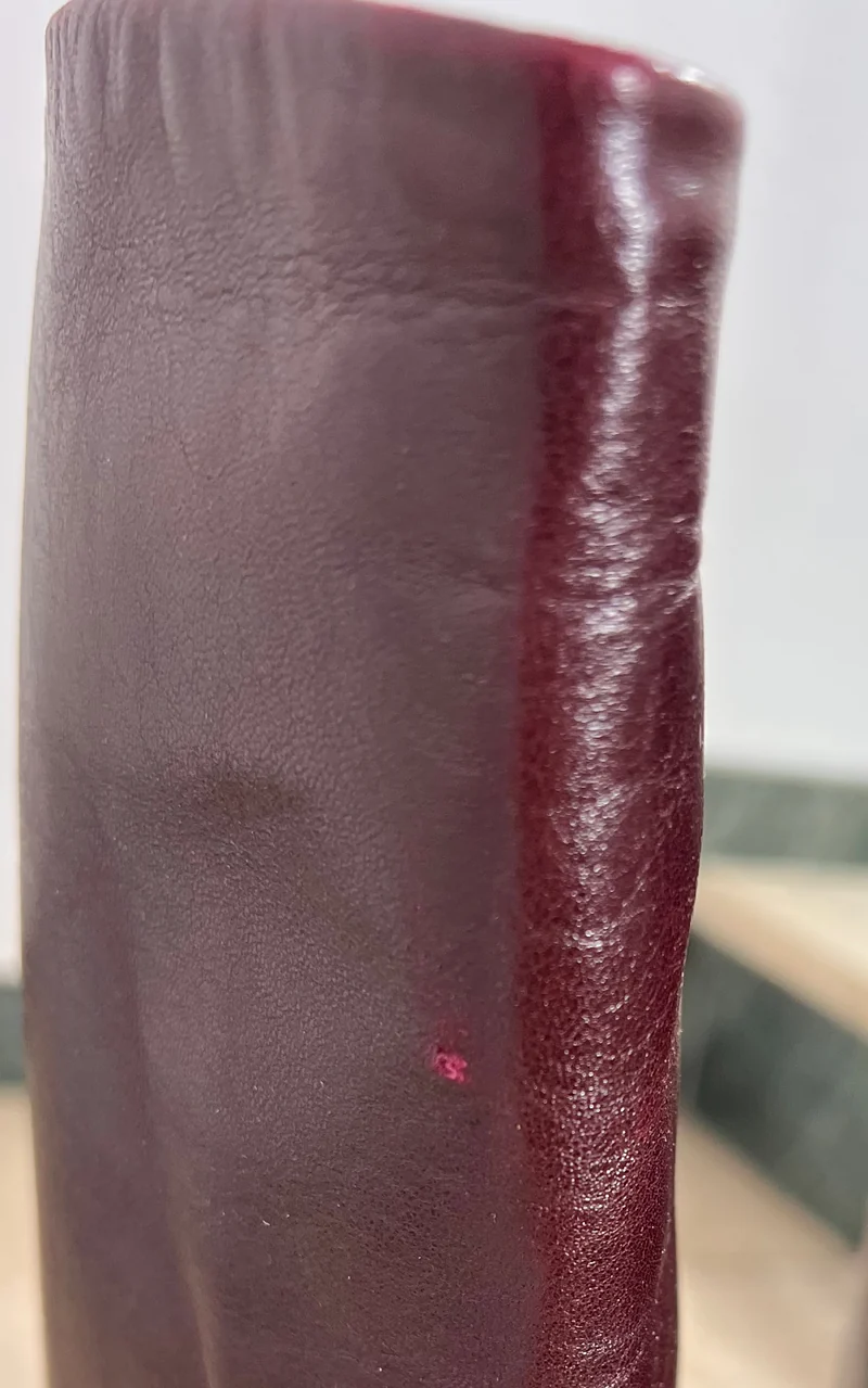 Vintage 70s Burgundy Knee-High Boots 39