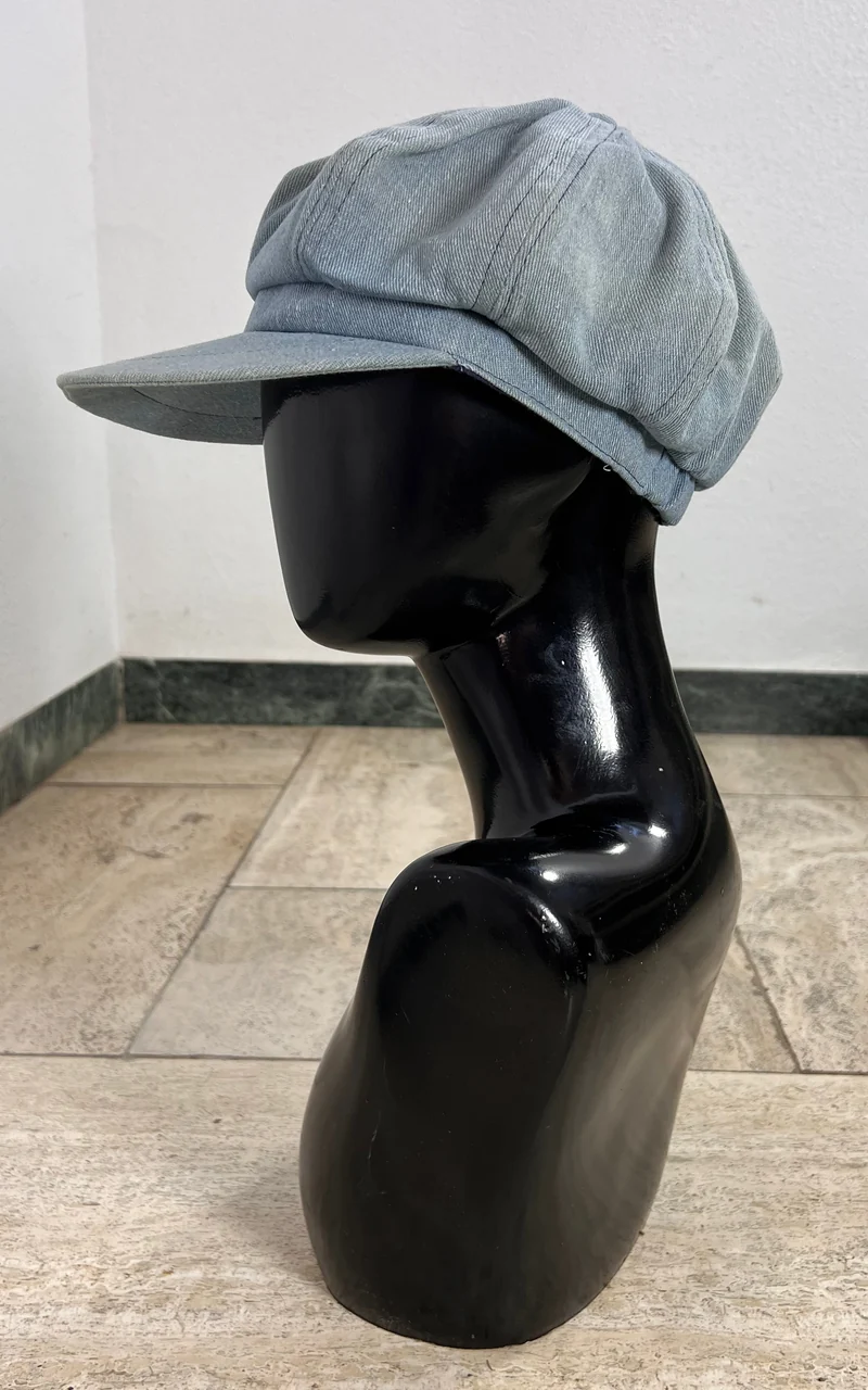 Vintage Light Denim Baker Boy Hat