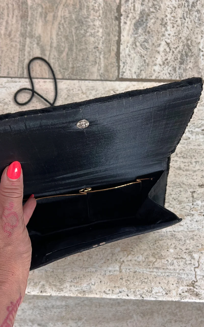 Vintage Embroidered Velvet Bag
