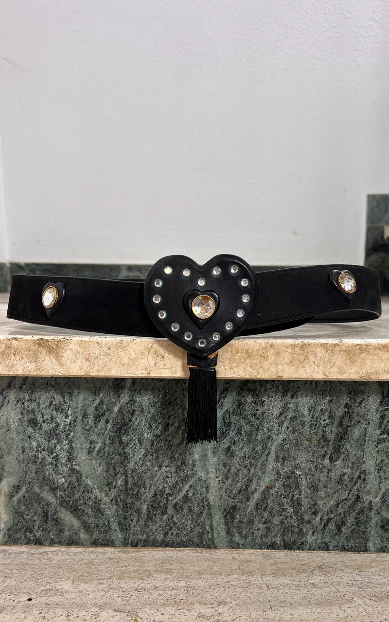Vintage 90s Heart Tassel Belt