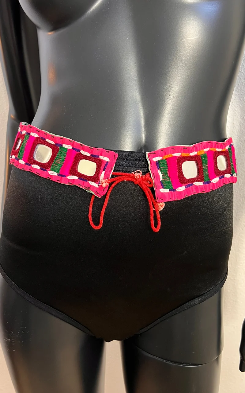 Vintage Embroidered Handcrafted Mirror Belt