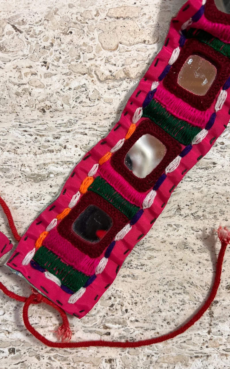 Vintage Embroidered Handcrafted Mirror Belt
