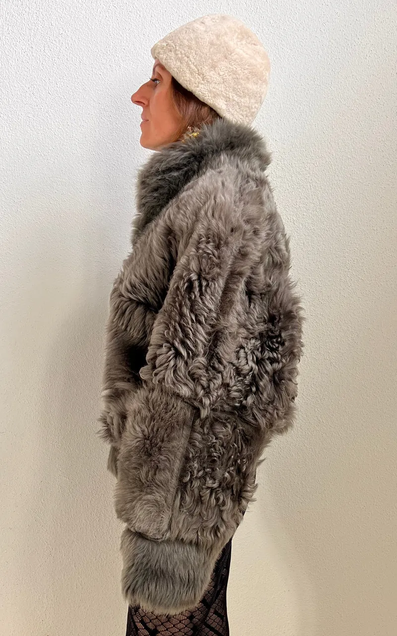 Reworked Curly Lamb Shearling Jacket