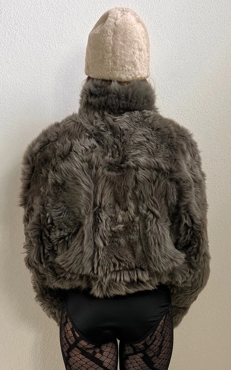 Reworked Curly Lamb Shearling Jacket