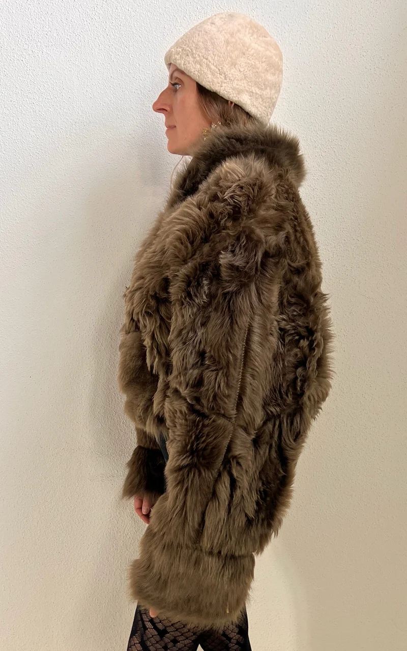 Reworked Curly Lamb Shearling Jacket