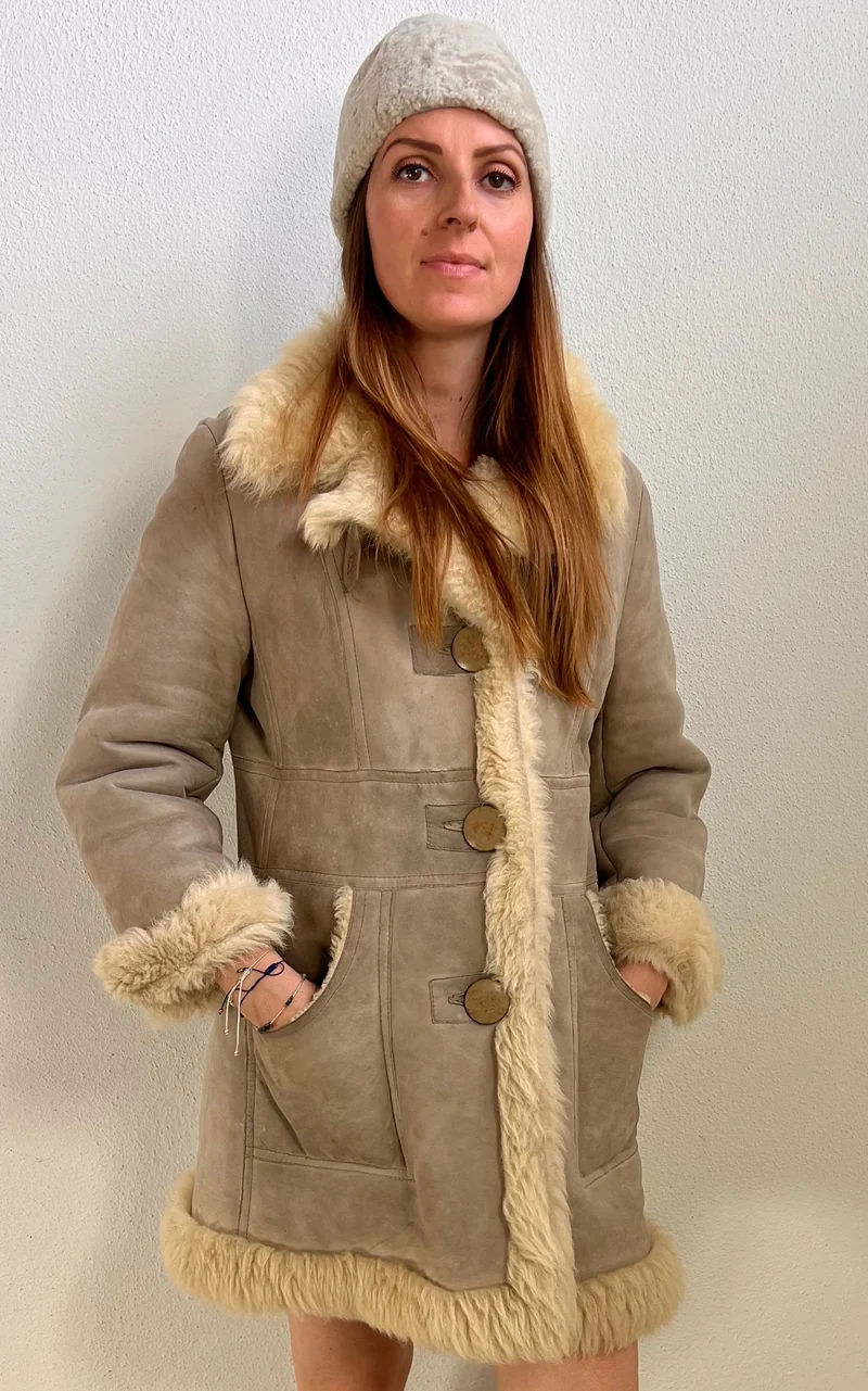Vintage 1970s Shearling Coat