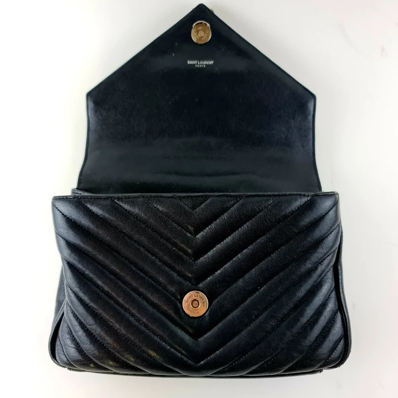 Yves Saint Laurent Black Medium College Bag