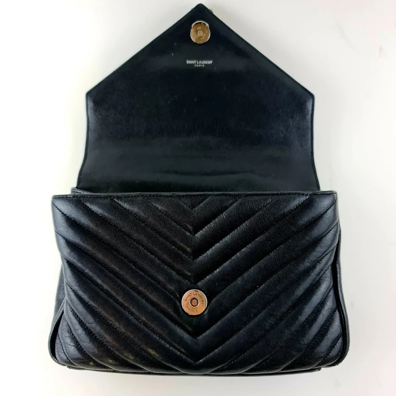 Yves Saint Laurent Black Medium College Bag