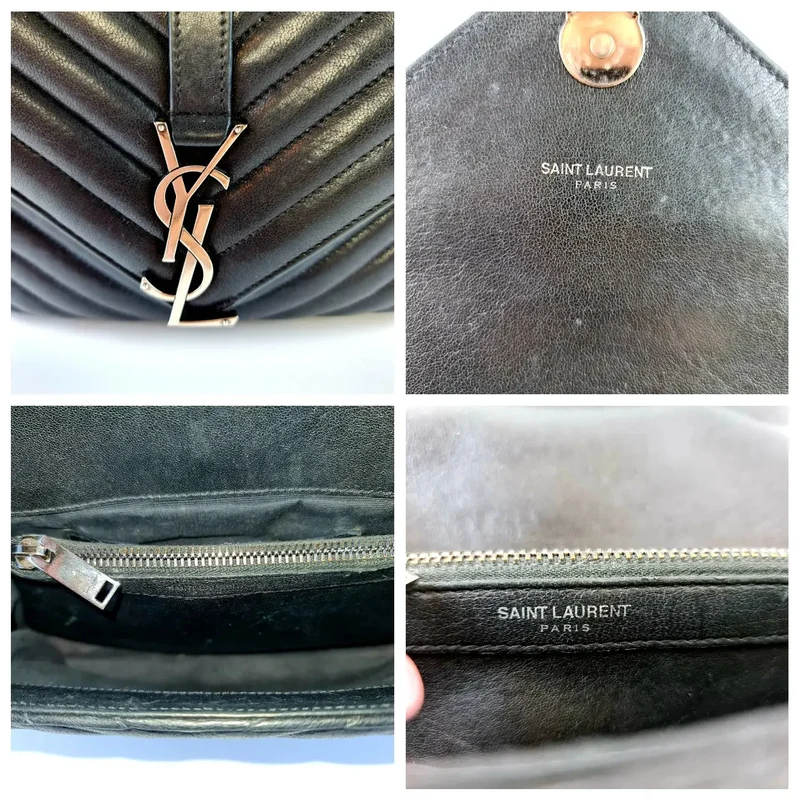 Yves Saint Laurent Black Medium College Bag