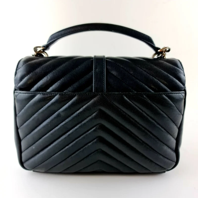 Yves Saint Laurent Black Medium College Bag
