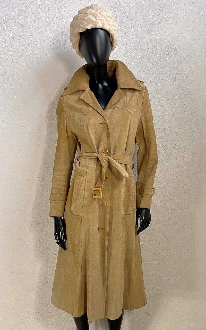 Vintage 70s Suede Leather Coat