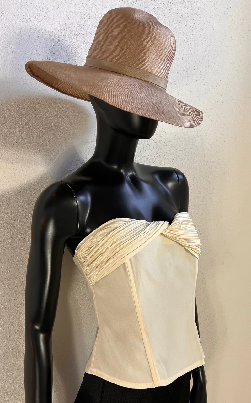 Vintage Wallis Strapless Bustier Top - Ivory