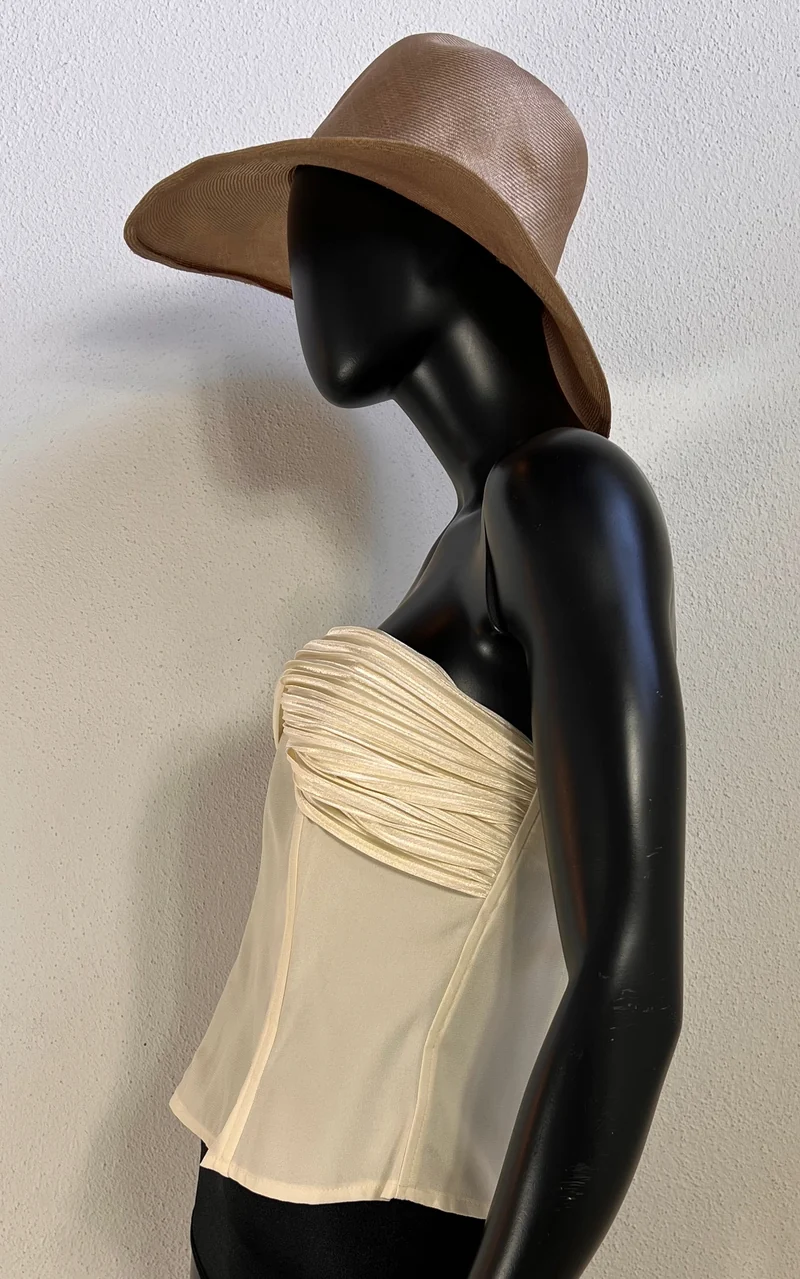 Vintage Wallis Strapless Bustier Top - Ivory
