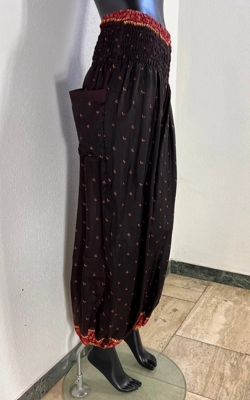 Recycled Sari-Silk Balloon Pants