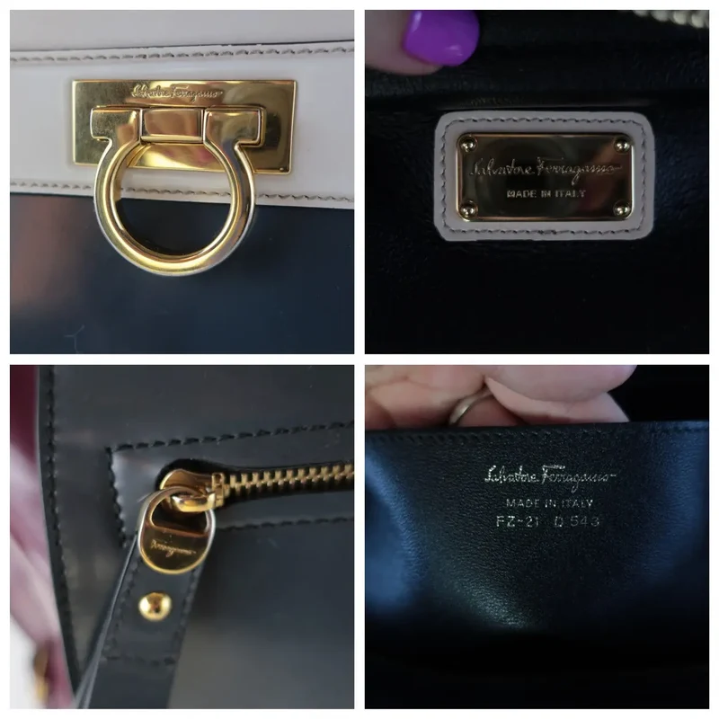 Salvatore Ferragamo Tricolor Large Sofia Shoulder Bag
