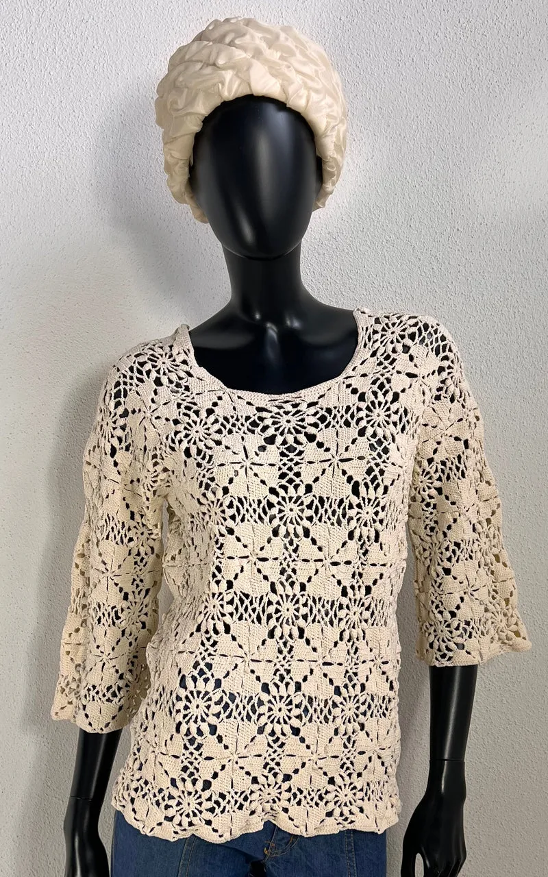 Vintage Handmade Crochet Shirt
